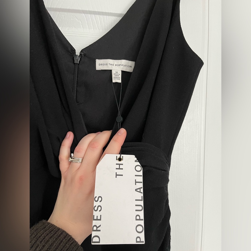 Dress the Population Black Anita Cocktail Dress Size M